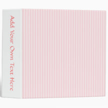 Pastel Pink Candy Stripes. Binder