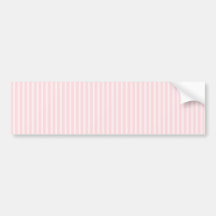 Pastel Pink Candy Stripes. Bumper Sticker