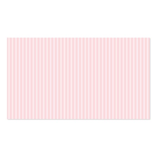 Pastel Pink Candy Stripes. Business Card Template (front side)