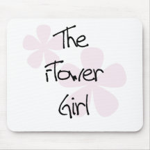 Pastel Pink Flowers Flower Girl Mouse Mat