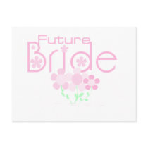 Pastel Pink Flowers Future Bride postcards
