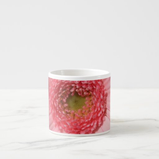 Pastel Pink Gerbera Daisy Specialty Mug Espresso Cups