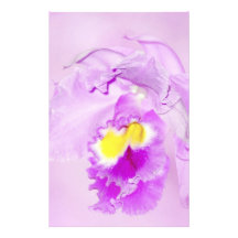 Pastel Pink Orchid Stationery Design