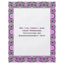pastel pink pattern personalized flyer