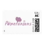 Pastel Pink Pomeranian Postage Stamps