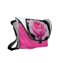 Pastel Pink Rose Messenger Bag