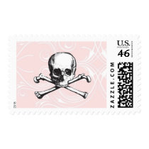 Pastel Pink Skull Stamp