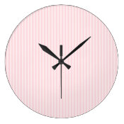 Pastel Pink Stripes Girls bedroom Clock