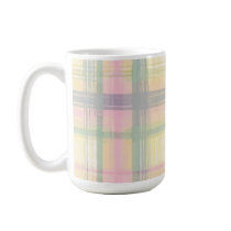Pastel Plaid Tall Mug by cabbageroses Pastel Plaid Tall Mug