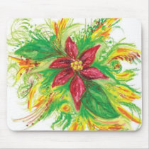 Pastel Poinsettia mousepads by jarnolddesign Pastel Poinsettia mousepads