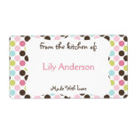 Pastel Polka Dot Canning Label