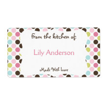 Pastel Polka Dot Canning Label