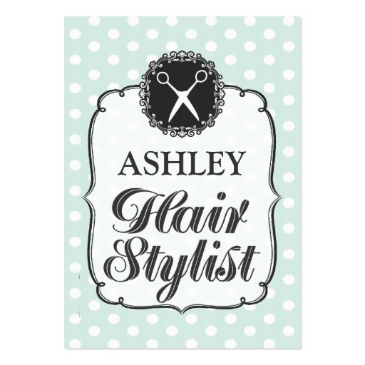 Pastel Polka Dots Hair Stylist Appointment Card Business Card Templates (front side)