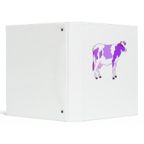 Pastel Purple Cow Vinyl Binders