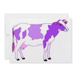 Pastel Purple Cow Custom Invites