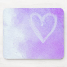 Pastel Purple Heart Mousepad