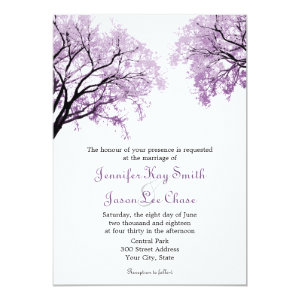 Pastel Purple Trees - Wedding Invitations 5