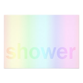 Pastel Rainbow Baby Shower Cards