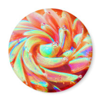 Pastel Rainbow Bubble Ocean Sea Anemone Art Magnet