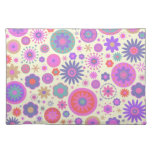 Pastel Rainbow Flower Pattern Placemats