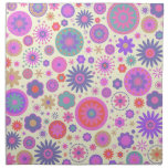 Pastel Rainbow Flower Pattern Printed Napkins