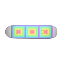 Pastel Rainbow Geometric Skate Boards