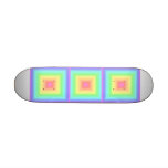 Pastel Rainbow Geometric Skate Boards