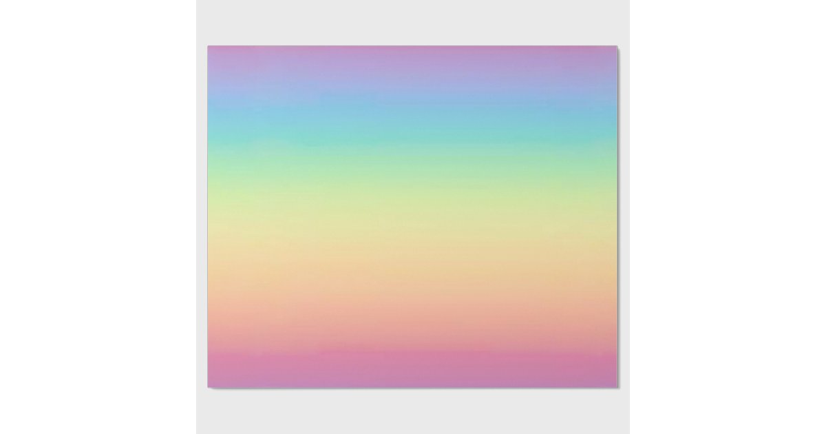 Pastel Rainbow Ombre Wrapping Paper Zazzle