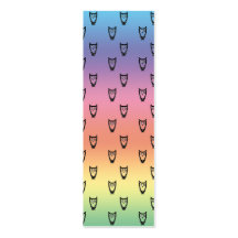 Pastel rainbow owl pattern business card template