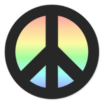 Pastel Rainbow Peace Sign stickers