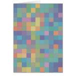 Pastel Rainbow Pixel Pattern Card