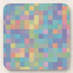 Pastel Rainbow Pixel Pattern Coasters