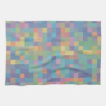 Pastel Rainbow Pixel Pattern Hand Towel