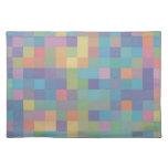 Pastel Rainbow Pixel Pattern Place Mats