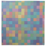 Pastel Rainbow Pixel Pattern Printed Napkin