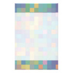 Pastel Rainbow Pixel Pattern Personalized Stationery