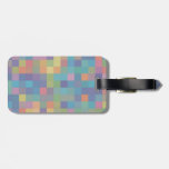 Pastel Rainbow Pixel Pattern Travel Bag Tag