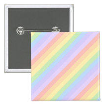 Pastel Rainbow Stripes. Buttons