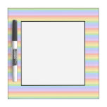Pastel Rainbow Stripes. Dry Erase Whiteboard