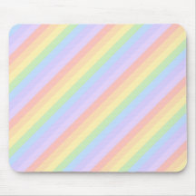 Pastel Rainbow Stripes. Mousepads