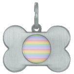 Pastel Rainbow Stripes. pet tags