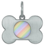 Pastel Rainbow Stripes. pet tags