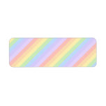 Pastel Rainbow Stripes. Return Address Labels