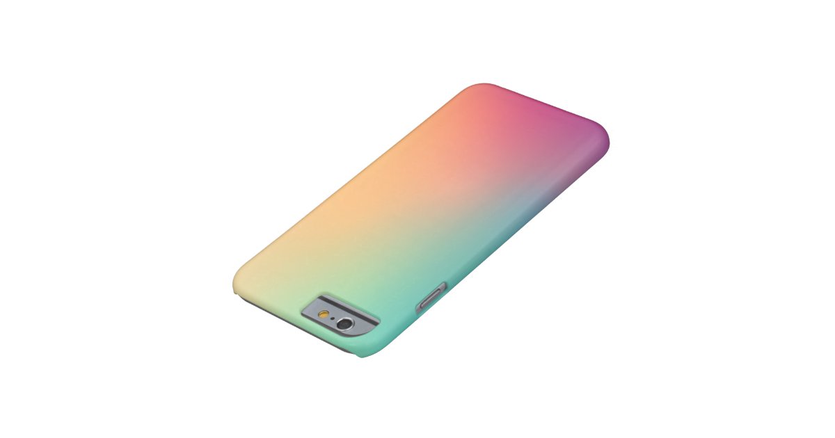 Pastel Red Pink Teal Yellow Ombre iPhone 6 Case | Zazzle