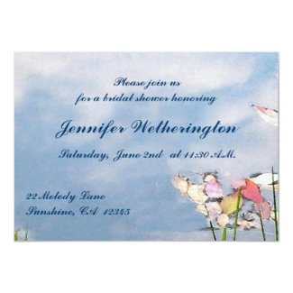 Pastel Reflections Bridal Shower Personalized Announcements