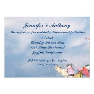 Pastel Reflections Wedding Reception Announcements