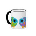 pastel retro OWL of wisdom mug by ricanbaby pastel retro OWL of wisdom mug