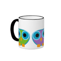 pastel retro OWL of wisdom mug by ricanbaby pastel retro OWL of wisdom mug