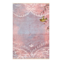 Pastel Rococo with Bird Stationery