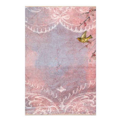 Pastel Rococo with Bird Stationery